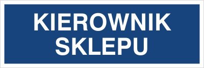 KIEROWNIK SKLEPU