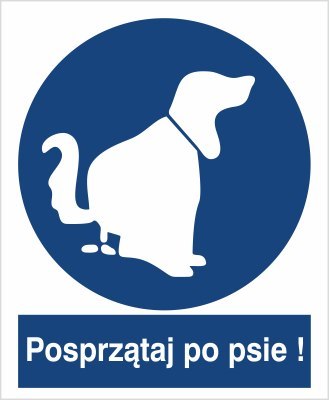NAKAZ SPRZĄTANIA PO PSIE