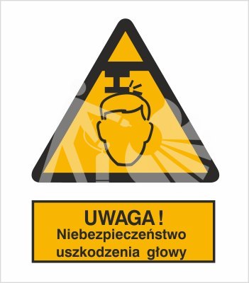 OSTRZEŻENIE PRZED NIEBEZPIECZEŃSTWEM USZKODZENIA GŁOWY