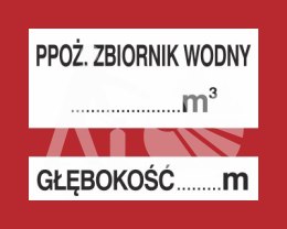 PPOŻ. ZBIORNIK WODNY ... 3 GŁĘBOKOŚĆ ... M