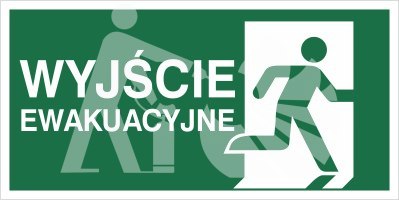 WYJŚCIE EWAKUACYJNE W PRAWO WYJŚCIE EWAKUACYJNE W PRAWO