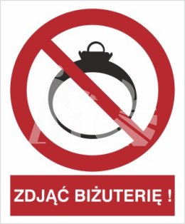 ZAKAZ WCHODZENIA Z BIŻUTERIĄ
