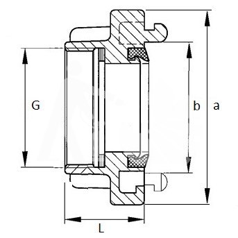 Nasada ABS 52 gwint zewnętrzny 2" Nasada ABS 52 gwint zewnętrzny 2"