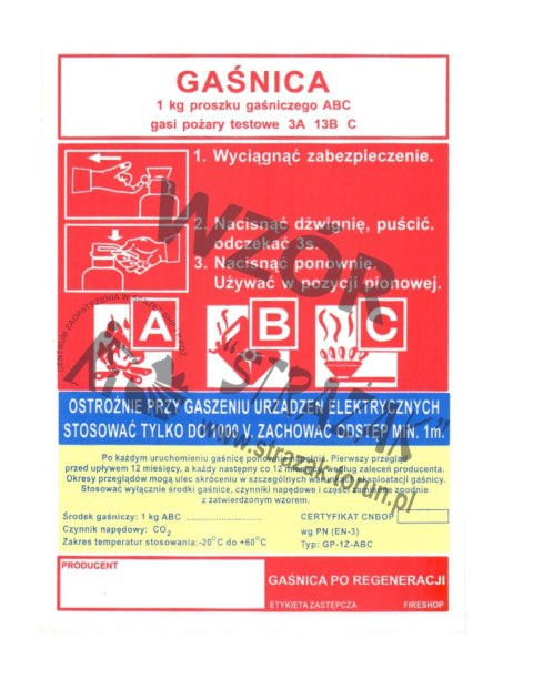 Etykieta GW-6z AB uniwersalna kolorowa