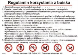 Regulamin korzystania z boiska