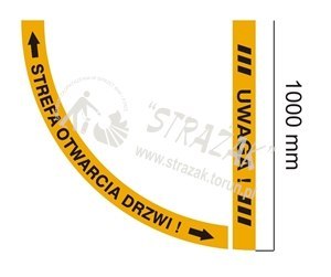 STREFA OTWARCIA DRZWI dwuczęściowa 100 cm STREFA OTWARCIA DRZWI dwuczęściowa 100 cm