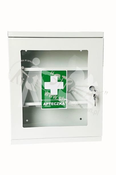 Apteczka metalowa z szybką na klucz patent Apteczka metalowa z szybką na klucz patent