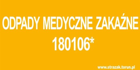 ODPADY MEDYCZNE ZAKAŹNE 180106*