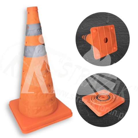 Pachołek drogowy składany odblaskowy ostrzegawczy 50cm Pachołek drogowy składany odblaskowy ostrzegawczy 50cm