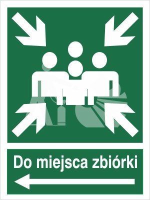 DO MIEJSCA ZBIÓRKI (W LEWO) - płyta sztywna
