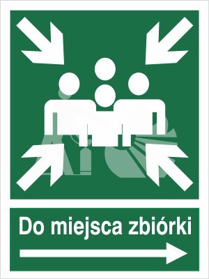 DO MIEJSCA ZBIÓRKI (W PRAWO) - płyta sztywna