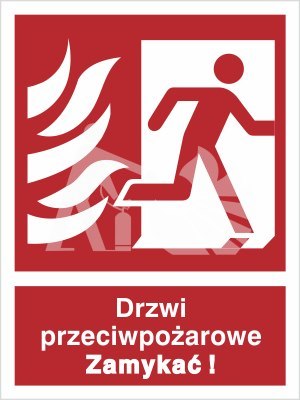 DRZWI PRZECIWPOŻAROWE. ZAMYKAĆ! (W PRAWO) - folia fotoluminescencyjna DRZWI PRZECIWPOŻAROWE. ZAMYKAĆ! (W PRAWO) - folia fotoluminescencyjna