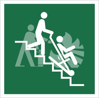 KRZESŁO EWAKUACYJNE - płyta fotoluminescencyjna