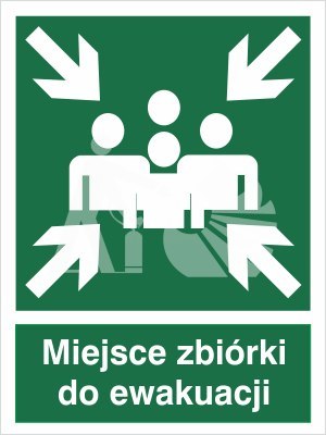 MIEJSCE ZBIÓRKI DO EWAKUACJI - płyta sztywna MIEJSCE ZBIÓRKI DO EWAKUACJI - płyta sztywna