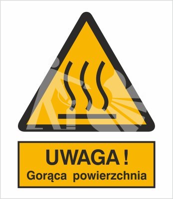 OSTRZEŻENIE PRZED GORĄCĄ POWIERZCHNIĄ - folia samoprzylepna OSTRZEŻENIE PRZED GORĄCĄ POWIERZCHNIĄ - folia samoprzylepna