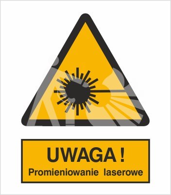 OSTRZEŻENIE PRZED PROMIENIAMI LASEROWYMI - folia samoprzylepna OSTRZEŻENIE PRZED PROMIENIAMI LASEROWYMI - folia samoprzylepna