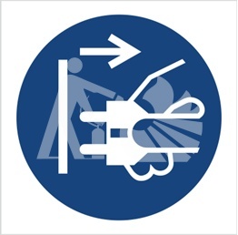 M06 – NAKAZ ODŁĄCZENIA URZĄDZENIA OD SIECI ELEKTRYCZNEJ M06 – NAKAZ ODŁĄCZENIA URZĄDZENIA OD SIECI ELEKTRYCZNEJ