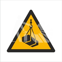 W15 – OSTRZEŻENIE PRZED WISZĄCYMI PRZEDMIOTAMI (WISZĄCYM CIĘŻAREM)