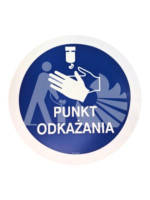 PUNKT ODKAŻANIA znak podłogowy antypoślizgowy