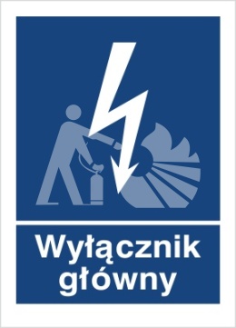 WYŁĄCZNIK GŁÓWNY - folia samoprzylepna