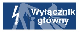 WYŁĄCZNIK GŁÓWNY - folia samoprzylepna