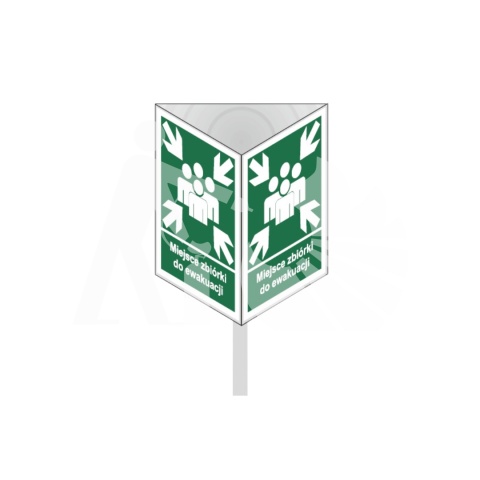 Znak 3D Miejsce Zbiórki do Ewakuacji 50x65cm